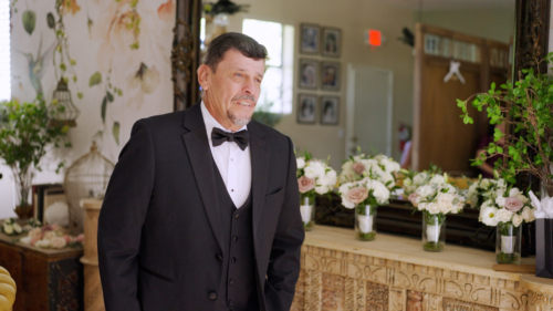 Ethereal Gardens father of the bride first look