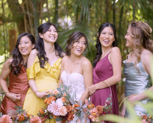 Bride with bridesmaids at Botinca Trademark Venue