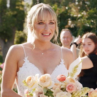 Bride walking down the aisle